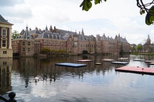 hofvijver, Binnenhof, pond Inner Court, the Hague